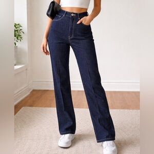 VTG TEXWOOD Amazing tinsel pinstripe curvy straight leg jeans high rise 27